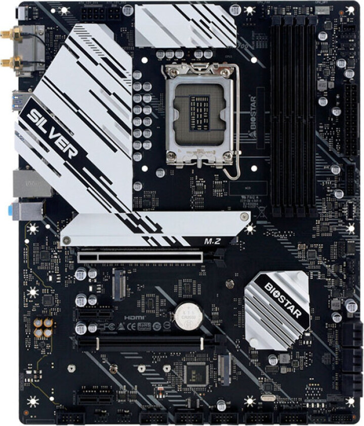 Biostar B650M-Silver hovedkort, AMD AM5, DDR5 Micro-ATX