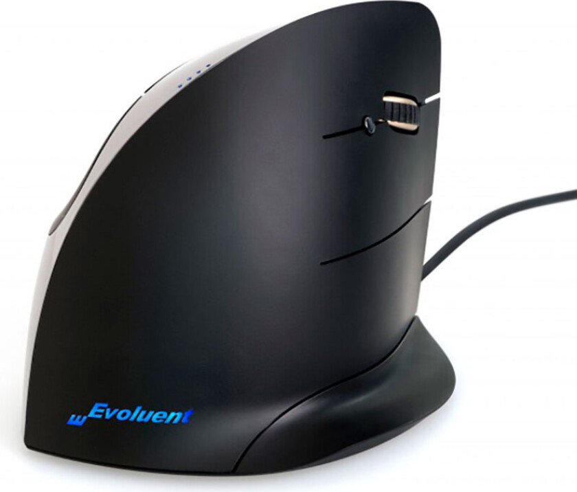 BakkerElkhuizen Evoluent C VerticalMouse BNEEVRC Høyre - Medium (Kablet) Svart/Sølv
