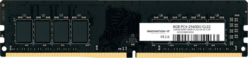 Innovasjon IT CL22 8GB - 3200MHz - RAM DDR4