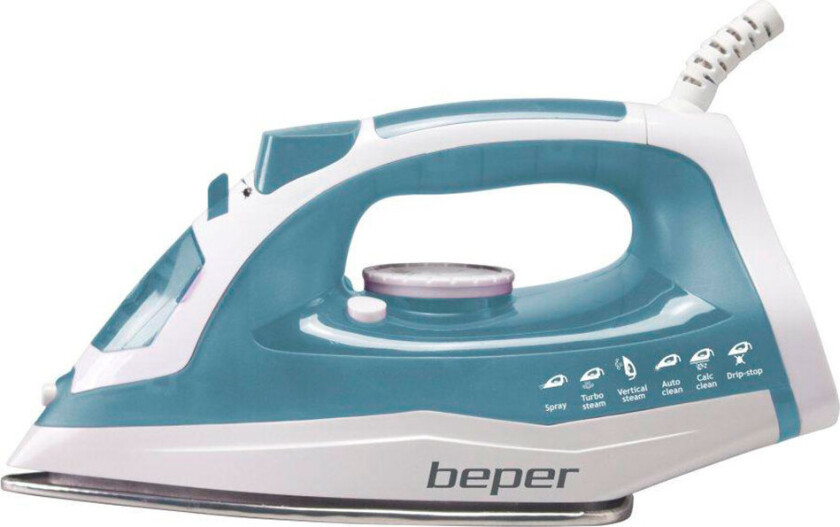 Beper P204FER002 Strykejern m/termostat - 280ml (2400W) Blå