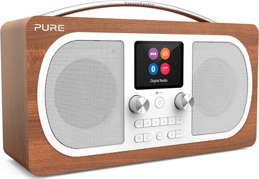 Pure Evoke H6 bærbar DAB+ radio (m/håndtak) Valnøtt