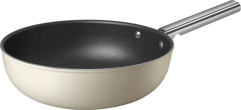 Wokpanne 30 cm, Creme