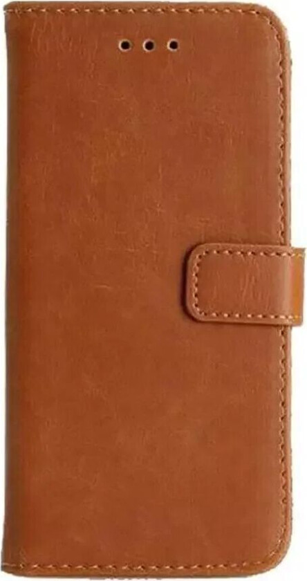iPhone SE (2022/2020)/8/7 Wallet Skinn Deksel m. Lommebok Lysebrun