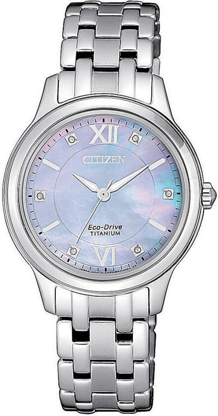 Eco-Drive Super Titanium EM0720-85Y - Kvarts - Sølv - Dameklokker - Titanium - Safir