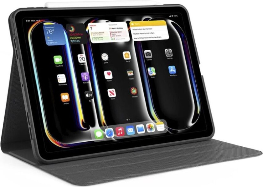 iPad Pro 13 (M4) Etui Origami No5 Rotating Folio Case Svart