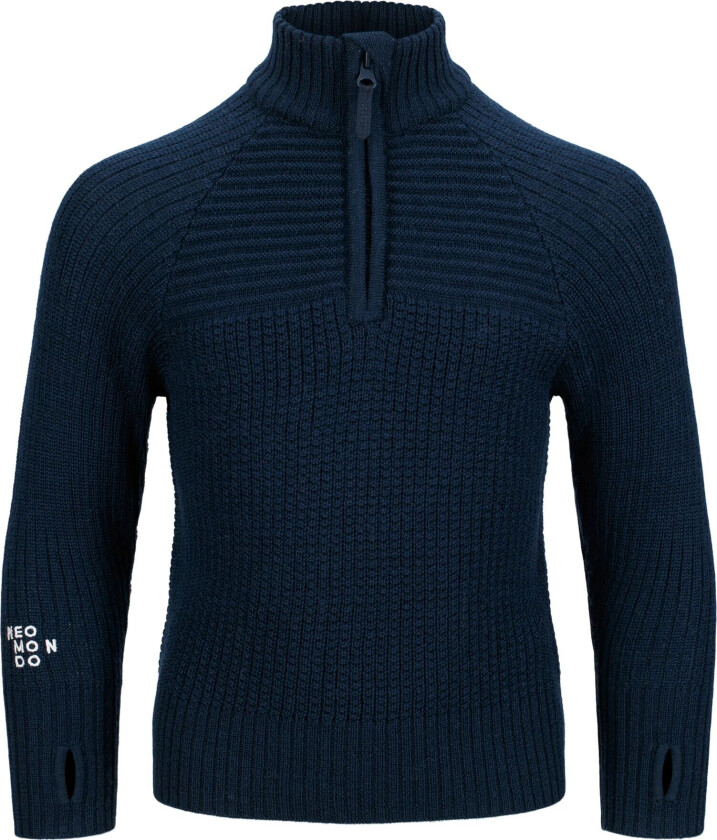 Narvik Wool Sweater, ullgenser barn Navy Blazer