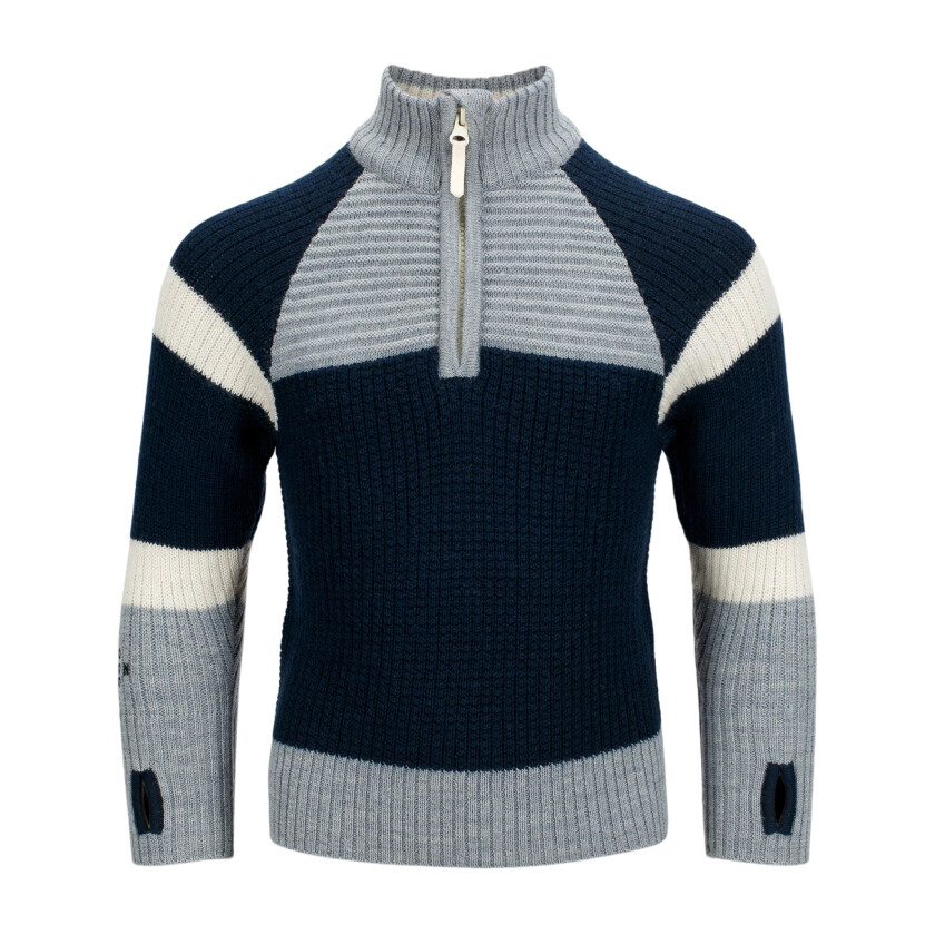 Narvik Wool Sweater, ullgenser barn Navy Blazer