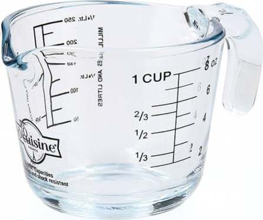 Målebeger Ô Cuisine Gjennomsiktig Glass, 0,25 L