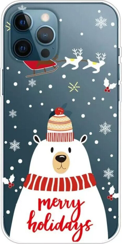 iPhone 14 Pro Max TPU Plast Jul Deksel - Isbjørn