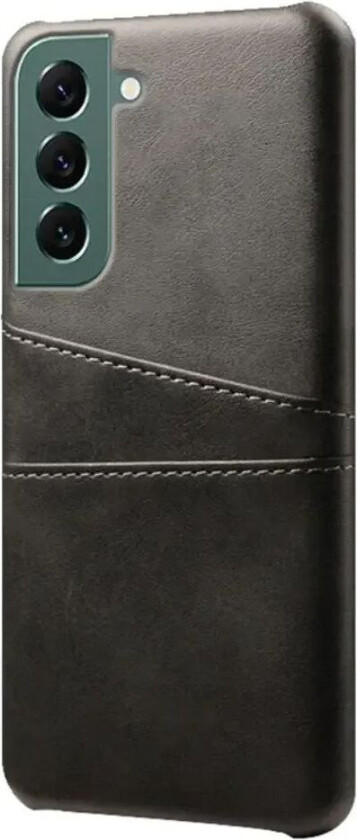 Samsung Galaxy S24 Kunstskinn Deksel m. Dobbel Kortholder - Svart