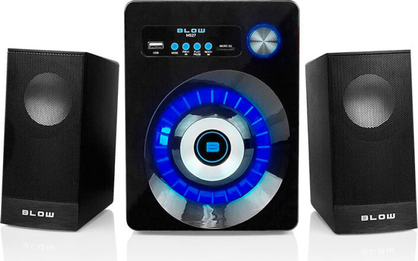 Blow MS-27 2.1 PC-høyttaler (Bluetooth/SD/AUX/USB/FM)