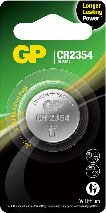 GP CR2354 knappcellebatteri 3V (litium) 1-pak