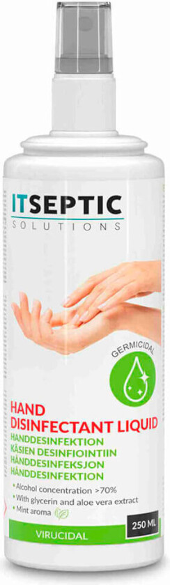 Itseptisk hånddesinfeksjonsspray 250ml (alkohol)