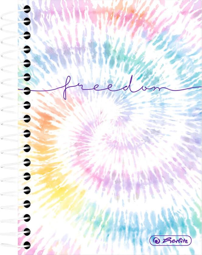 Herlitz notatbok med spiralrygg - 10x14cm (200 ark) New Batik Freedom
