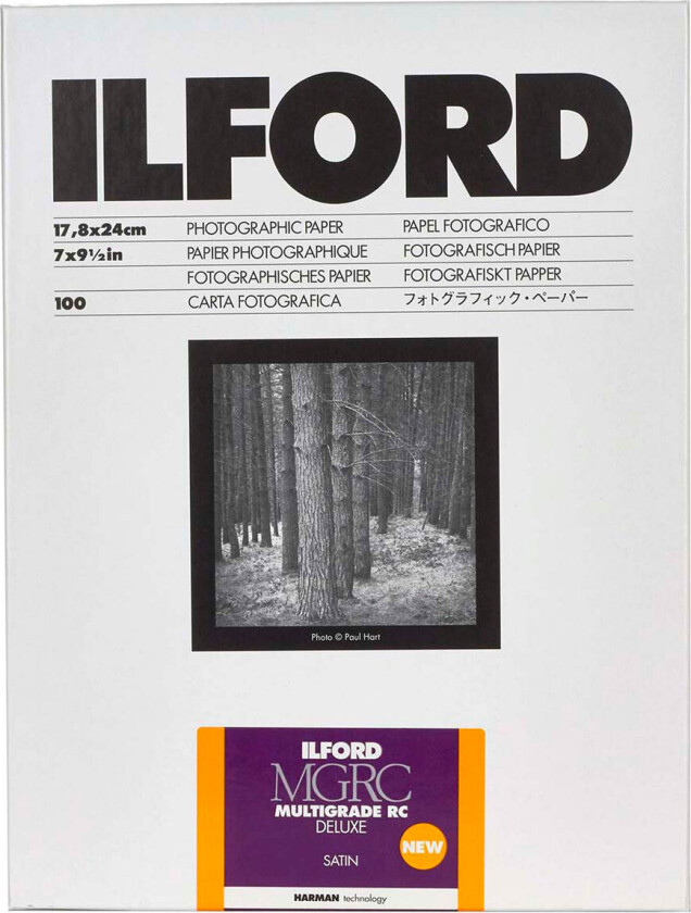 Ilford Multigrade RC Deluxe Satin 25M fotopapir (18x24cm) 100pk