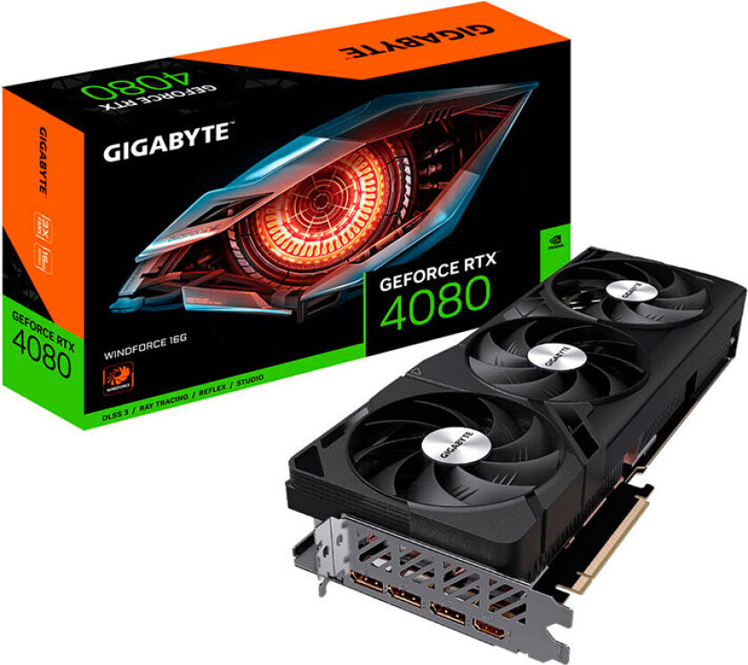 WINDFORCE grafikkort - NVIDIA GeForce RTX 4080 - 16 GB GDDR6X