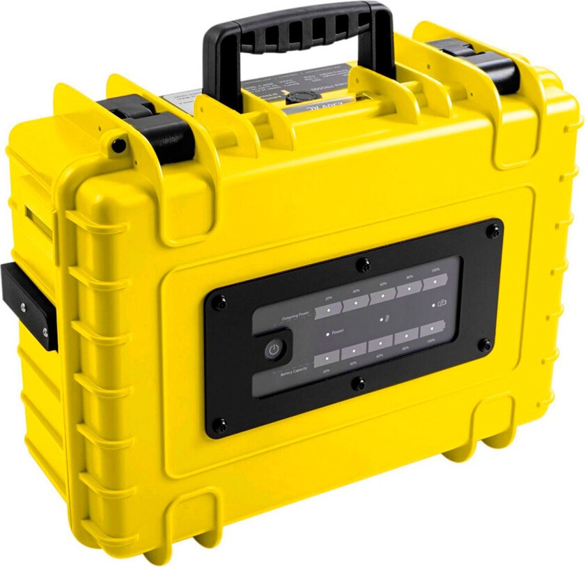 B&W Energy Case Pro500 Mobil kraftstasjon 500Wh (300W) Gul