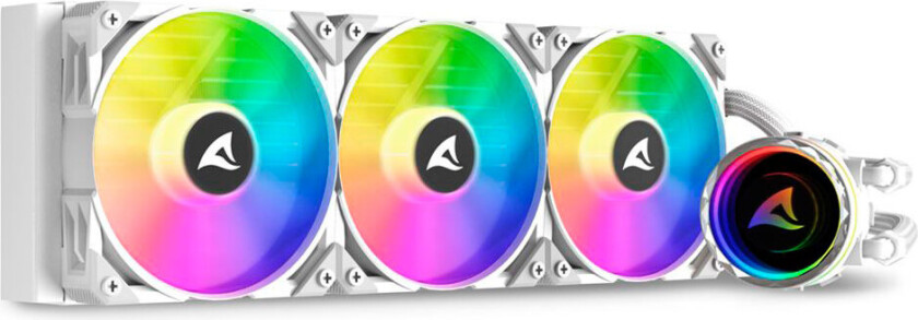 Sharkoon S90 RGB AiO CPU Vannkjøling 120mm (3xFan) Hvit