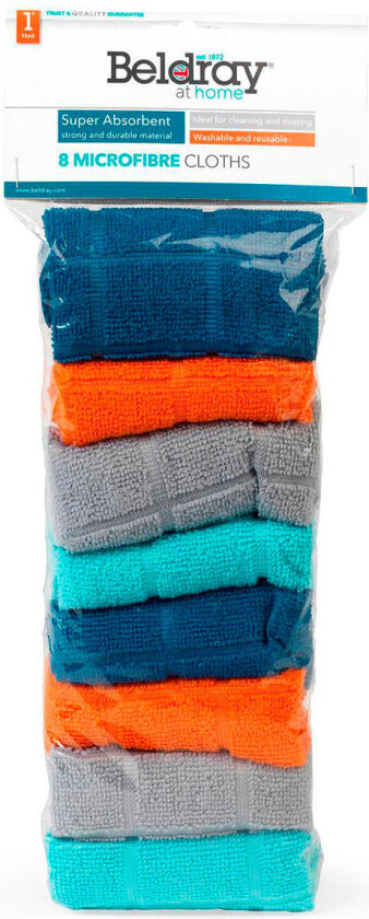 Beldray mikrofiberkluter (8pk) Assortert