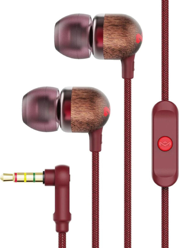 Marley Smile Jamaica In-Ear-hodetelefoner (3,5 mm) rÃ¸de