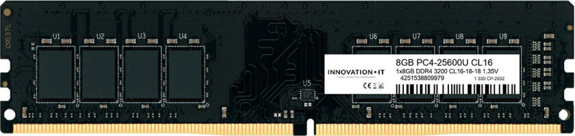 Innovasjon IT CL16 8GB - 3200MHz - RAM DDR4