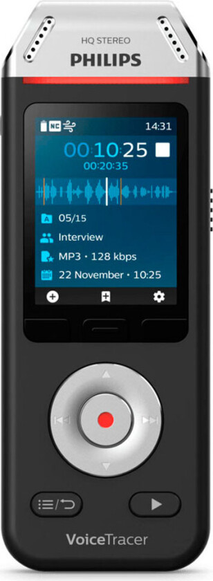 DVT 2810-diktafon med transkripsjon (8 GB)