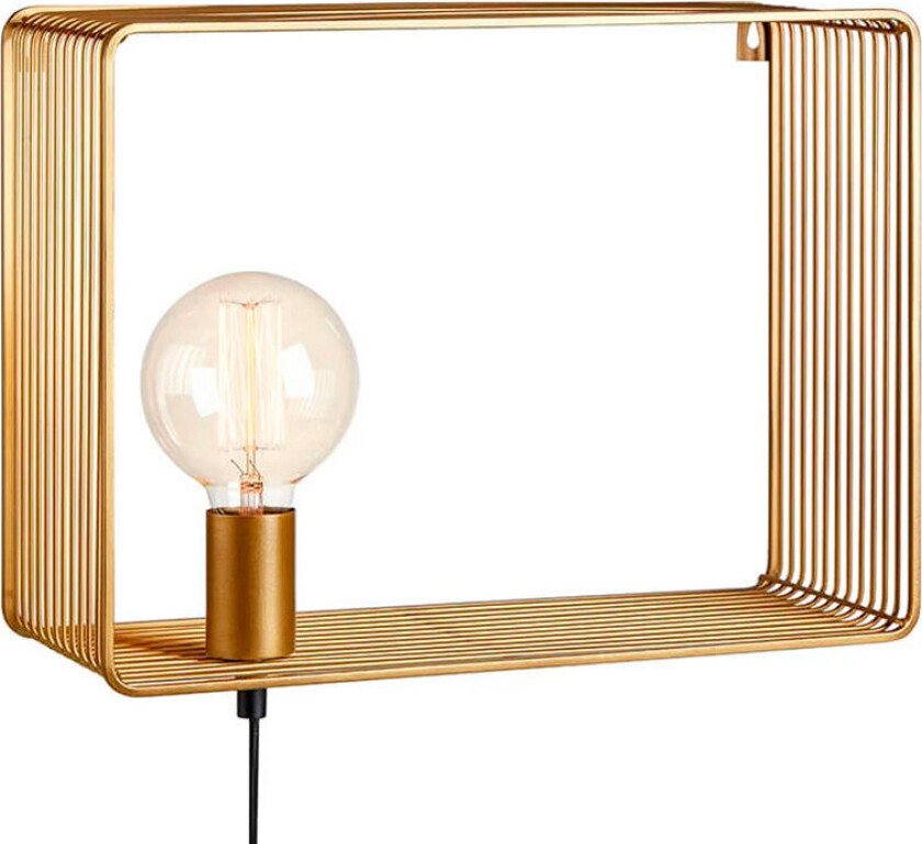 Markslöjd Vegglampe m/hylle - 38cm (60W) Messing