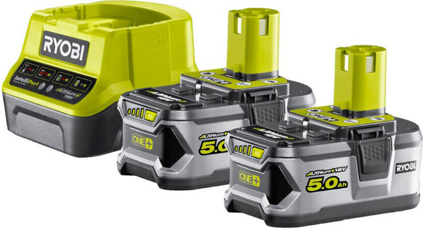 Ryobi RC18120-250 One+ batteri + ladersett 5,0Ah (18V)