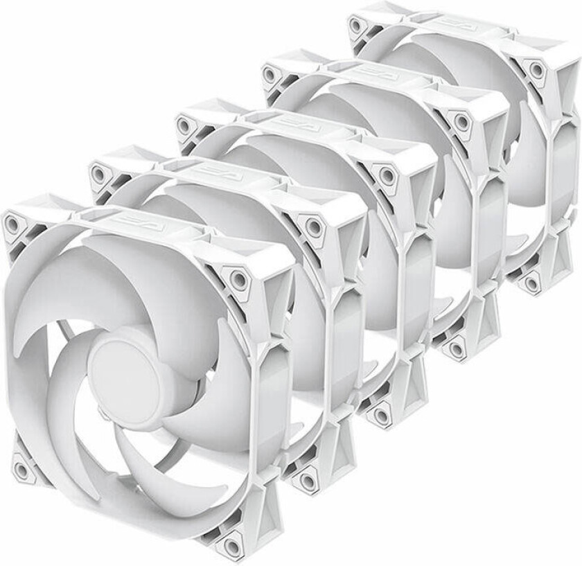 Darkflash S100 PC-vifte (1800RPM) 120 mm - Hvit - 5pk