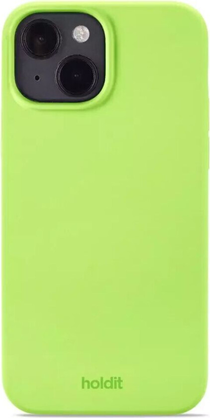 Holdit iPhone 14 / 13 Soft Touch Silikon Deksel - Acid Green