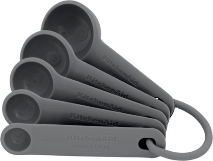 Måleskjeesett, 5 deler, charcoal grey