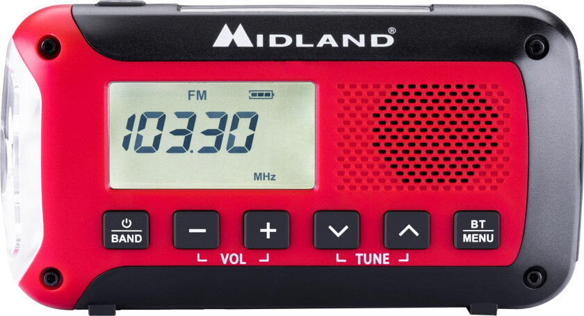 ER250 BT Emergency Bluetooth radio Nødlader - Rød