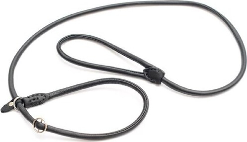 PARIS Retrieverline Sort 6 mm. 120 cm. krom m/stop