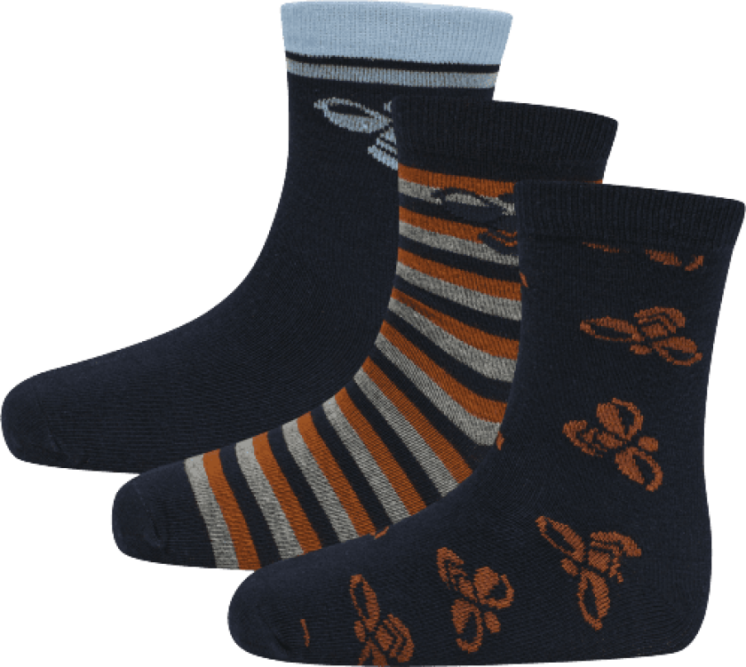 ALFIE Sokker 3 pakning - Black iris - 37-40