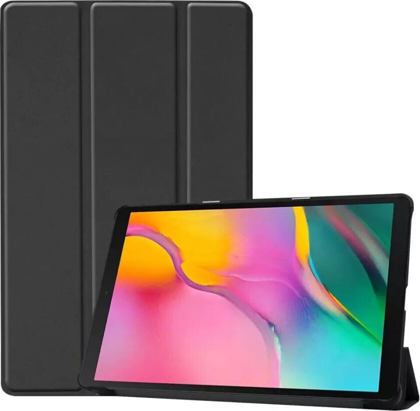 Samsung Galaxy Tab A 10.1 (2019) Sammenleggbar Deksel m. Stativ - Svart