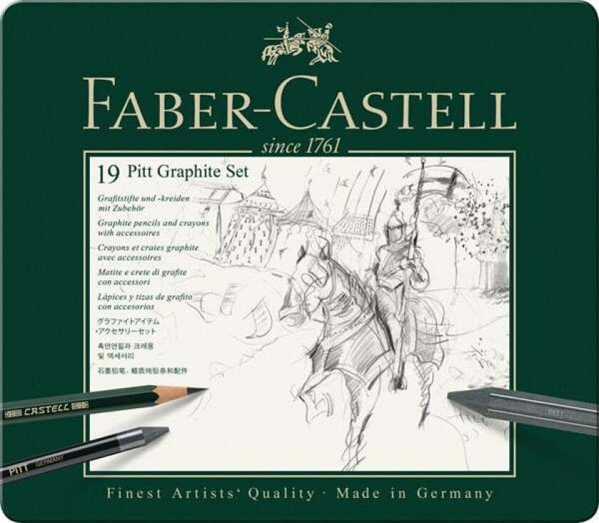 Bilde av Faber-Castell Pitt grafittkunstnerblyanter (19pk)