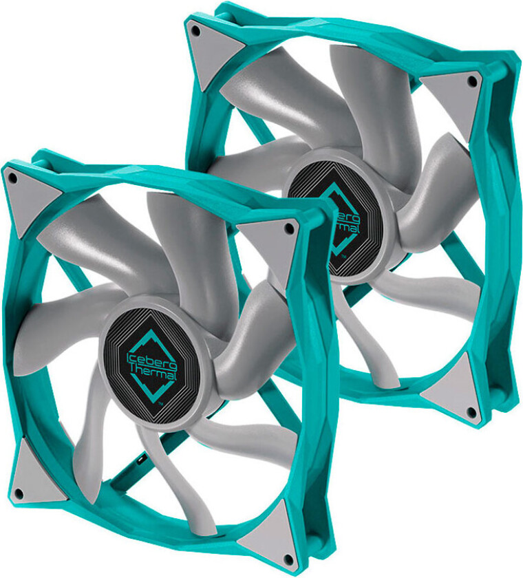 Iceberg Thermal IceGALE Xtra PC-vifte (2500RPM) 140mm - 3pk - Blågrønn