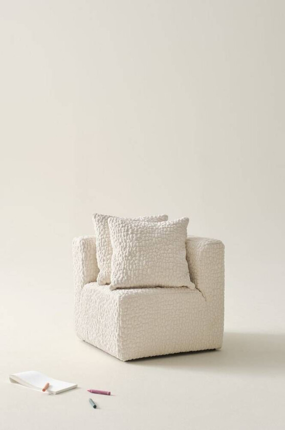 sofamodul hjørne + 2 puter Naturhvit