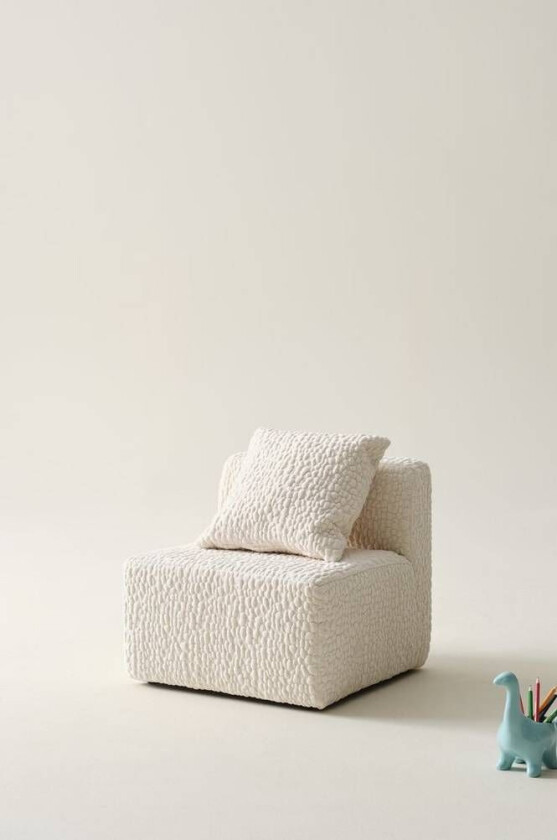 sofamodul med rygg + 1 pute Naturhvit