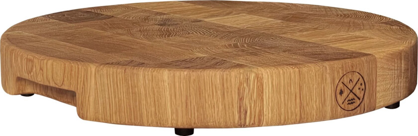 Rundt skjærebrett 30 cm, naturoljet eik