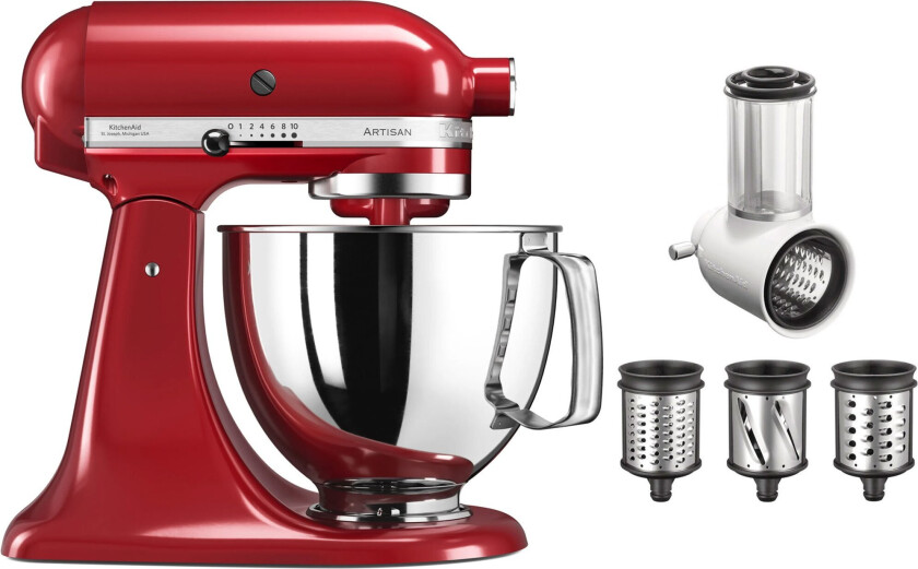 Artisan KSM125EER kjøkkenmaskin 4,8 liter + 5KSMVSA grønnsaksskjærer