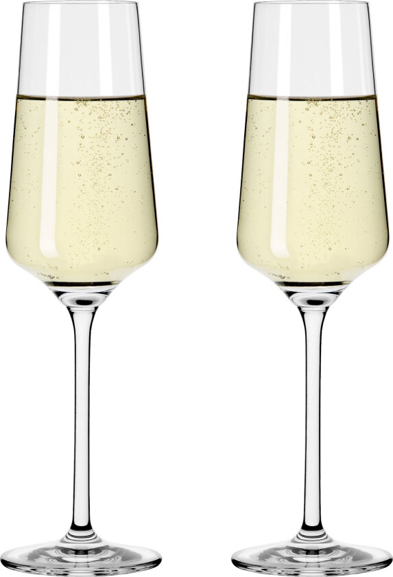 Lichtweiss champagneglass, 2 stk