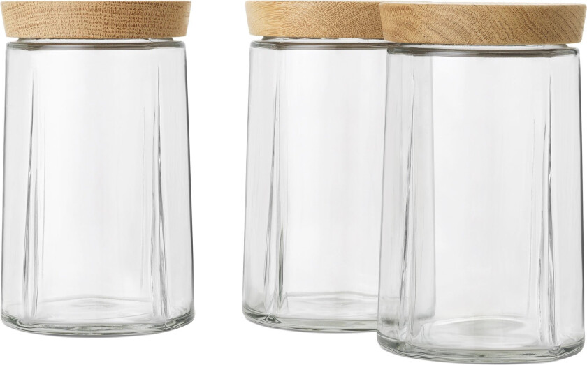 Grand Cru oppbevaringsglass sett, eik