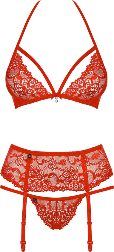 Set, Farge: Rød, Størrelse: L/XL, Kvinner