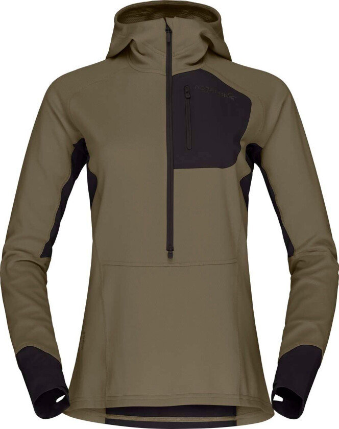 Women's Senja Warm1 Hood S, Olive Night