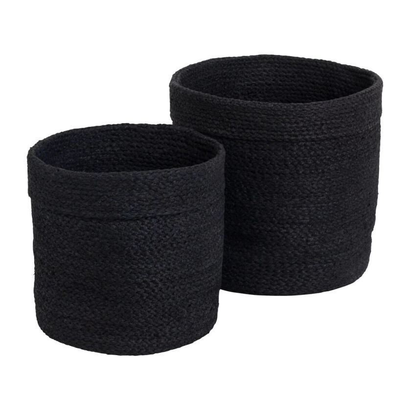 Elin oppbevaringskurv 2-pakning Svart