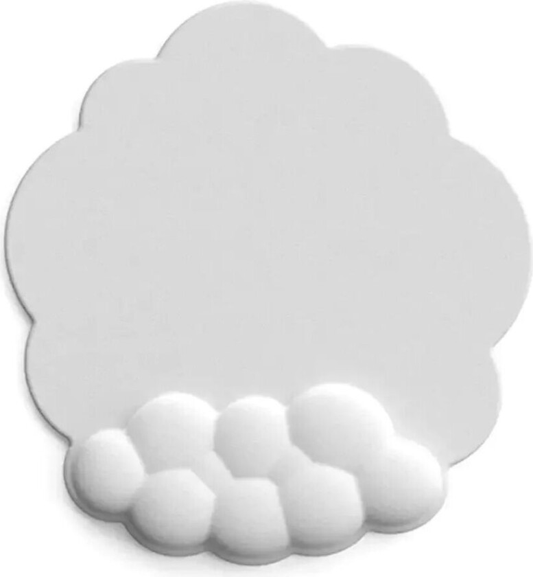 Musematte i Kunstskinn med Ergonomisk Håndleddsstøtte 25 x 26 cm - Hvit