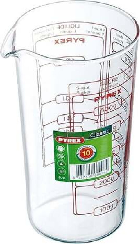 Glass Pyrex Classic Vidrio Gjennomsiktig Glass 0,5 L