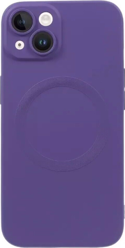 iPhone 13 Silikon Deksel med Kamerabeskytter - MagSafe-Kompatibel - Lilla