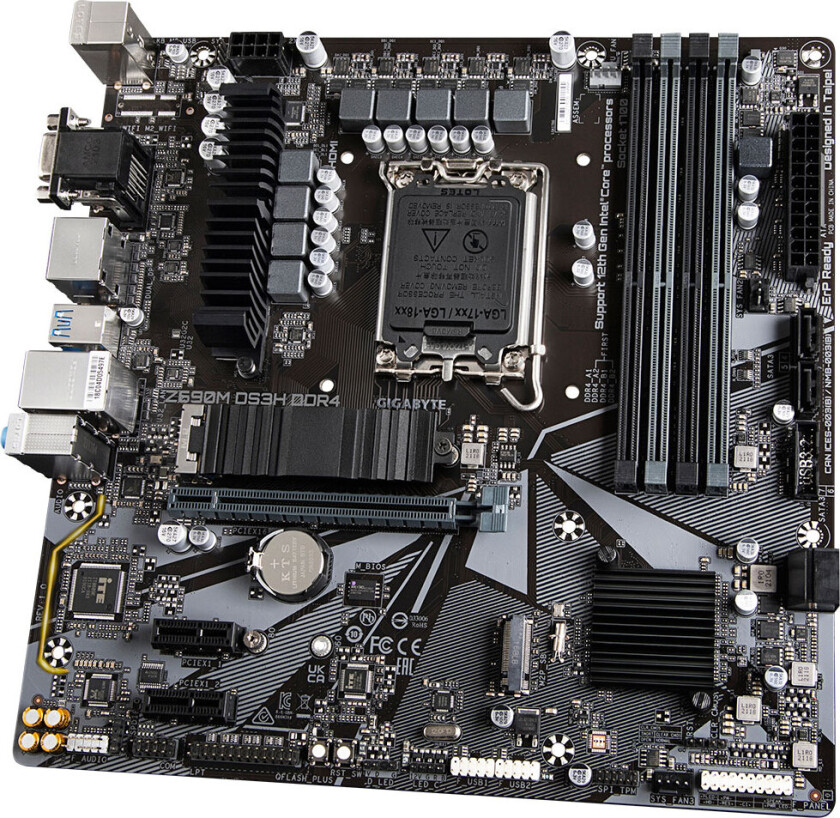 Z690M DS3H hovedkort, LGA 1700, DDR4 Micro-ATX